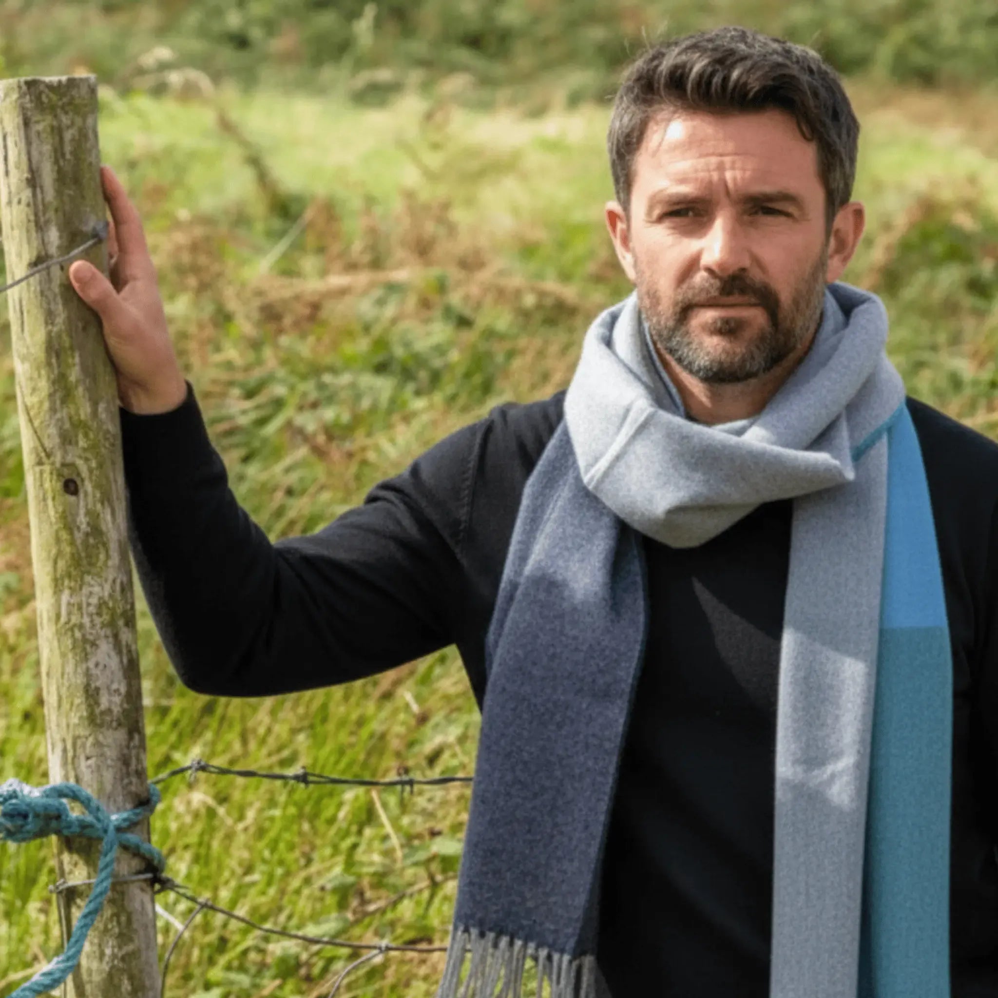 McNutt Lambswool Scarf - Marine Stripe