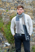 Connemara Sheep & Wool Centre Lambswool Scarf Mens- Tokyo Stripe