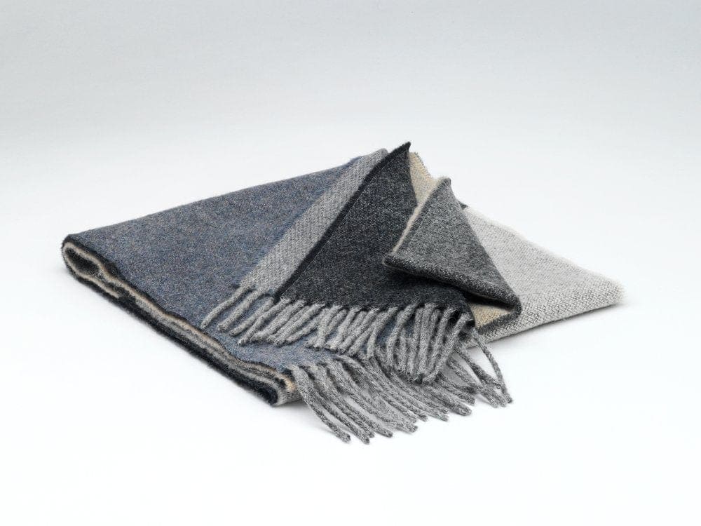 Connemara Sheep & Wool Centre Lambswool Scarf Mens- Tokyo Stripe