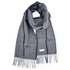 Connemara Sheep & Wool Centre Lambswool Scarf - Navy and Grey Herringbone