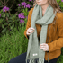 Connemara Sheep & Wool Centre Lambswool Scarf - Spotted Green