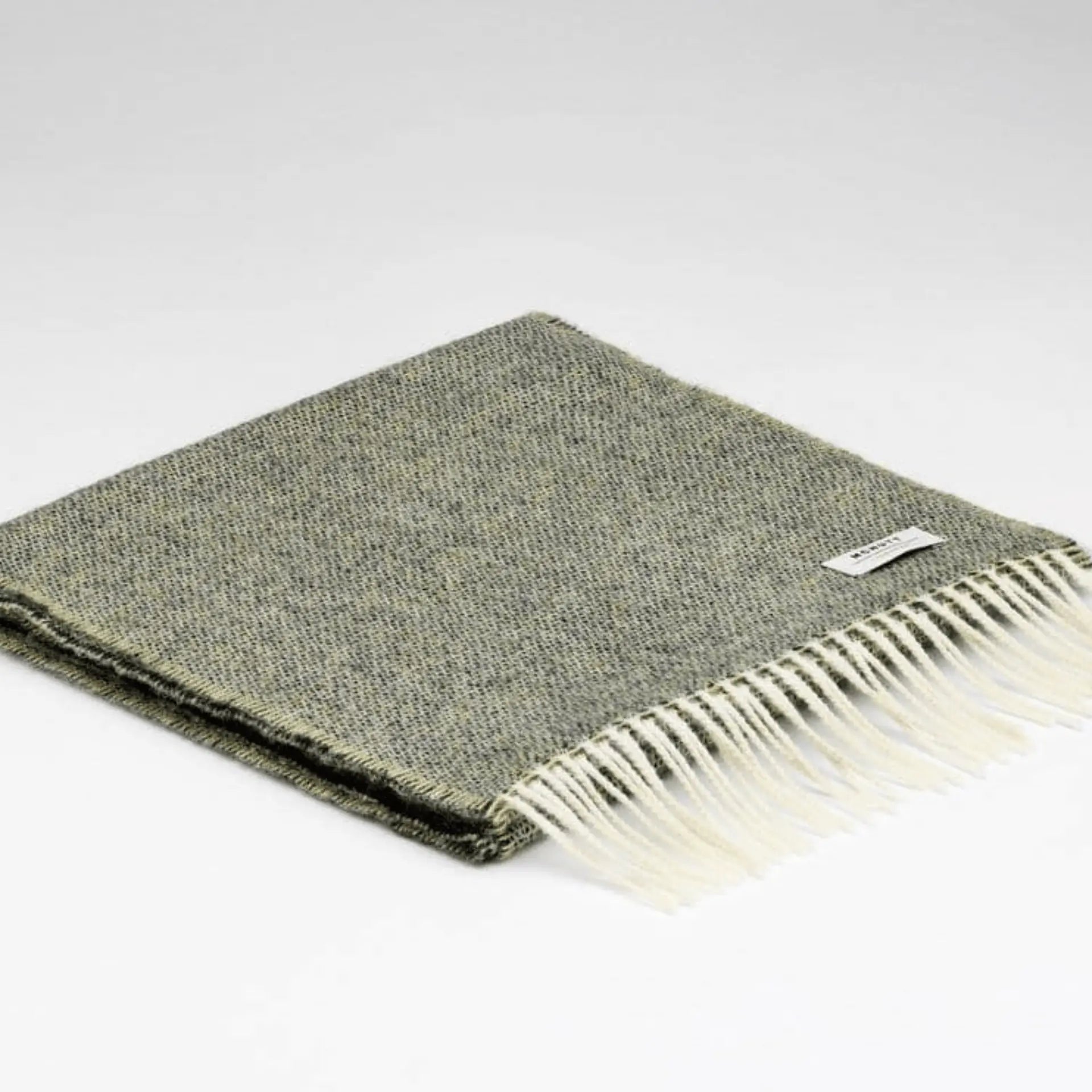 McNutt Lambswool Scarf - Spotted Green