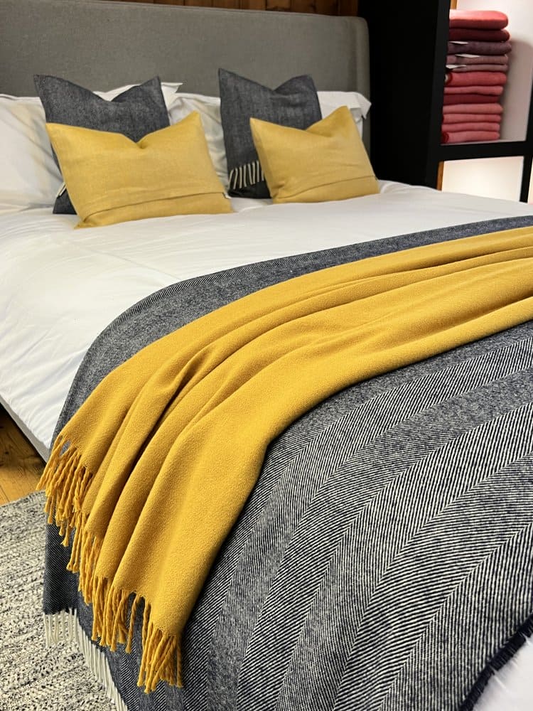 McNutt Lambswool Throw - Golden Sun