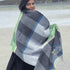 McNutt Lambswool Wrap - Navy and Smoke