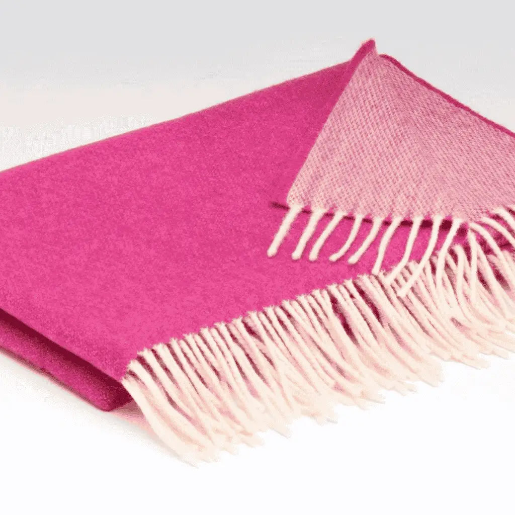 McNutt Lambswool Wrap - Raspberry Rose