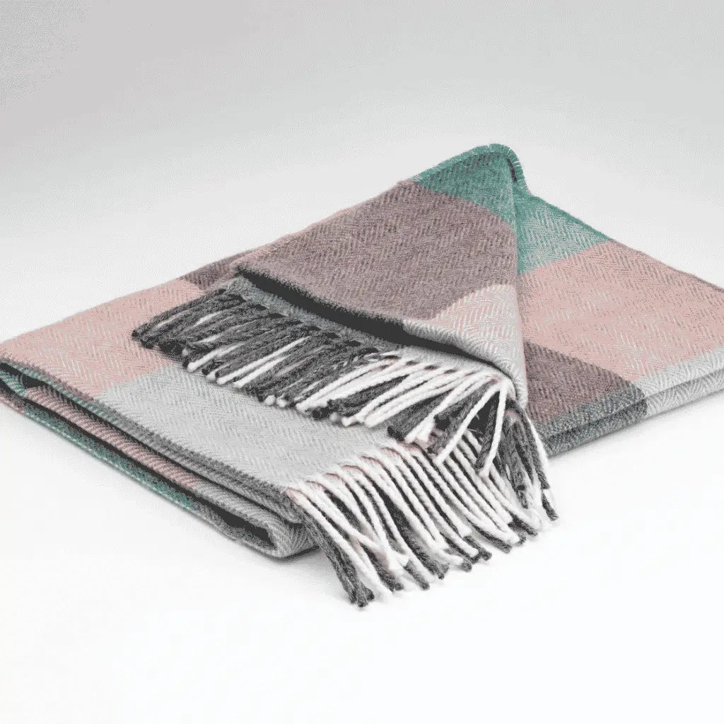 McNutt Lambswool Wrap - Spearmint and Smoke