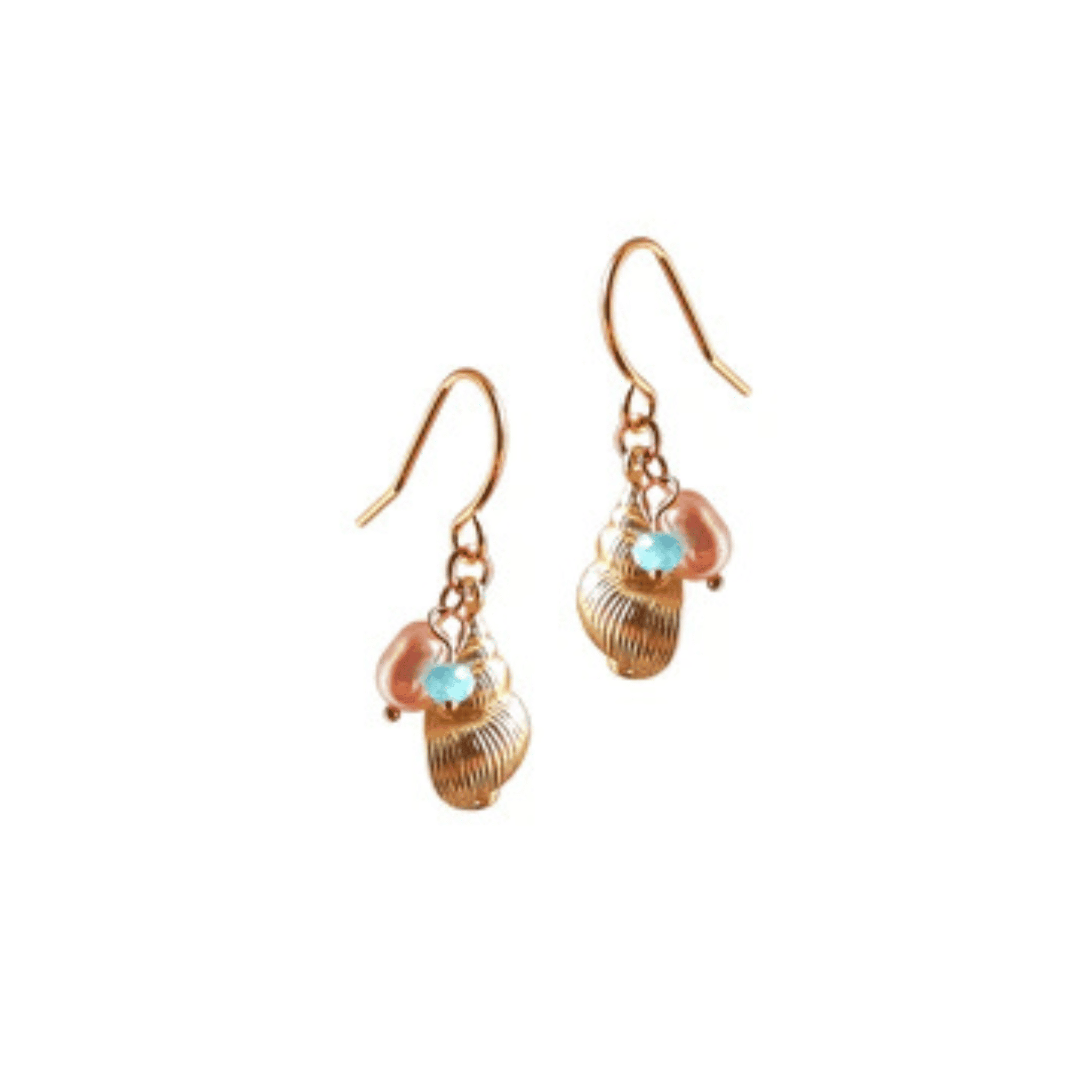 Melanie Hand Melanie Hand Earrings - Conch Shell with Freshwater Pearl Earrings
