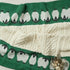 Aran Woolen Mills Merino Wool Bainin and Green Baby Blanket with Sheep