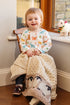 Aran Woolen Mills Merino Wool Bainin Baby Blanket with Sheep