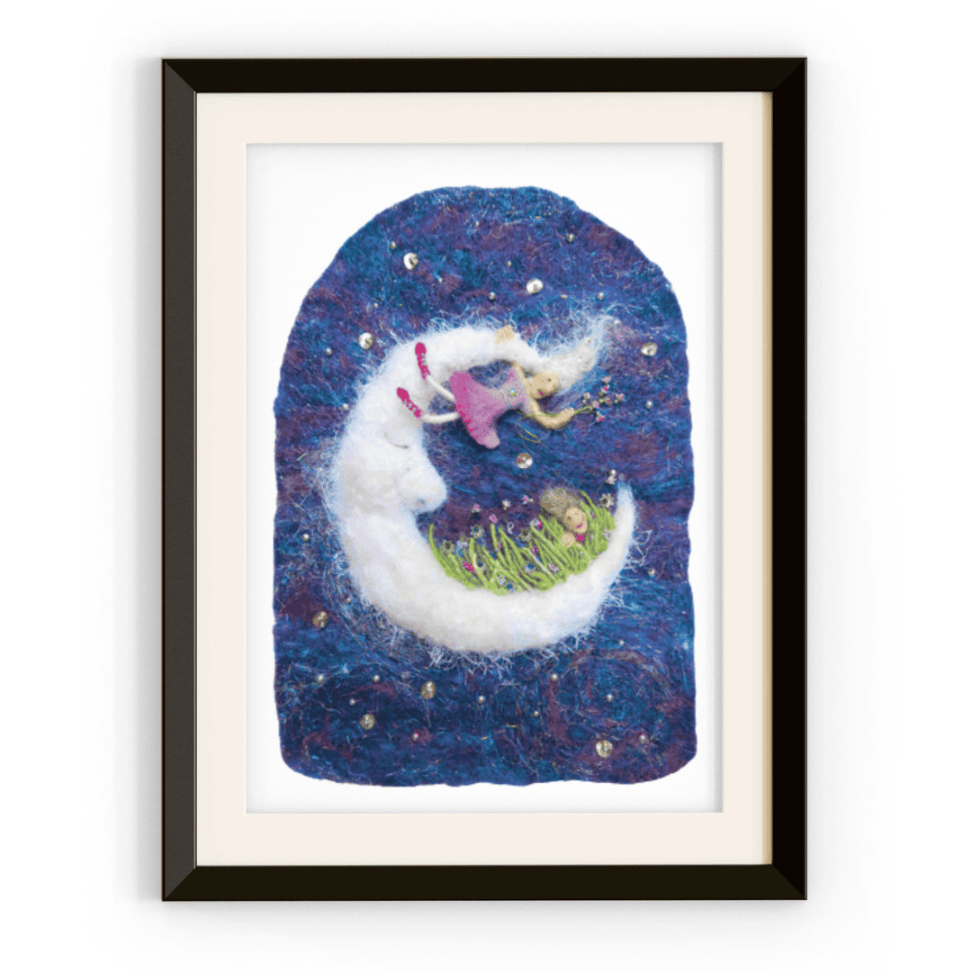 Connemara Sheep & Wool Centre Moon Blooms - A3 Print