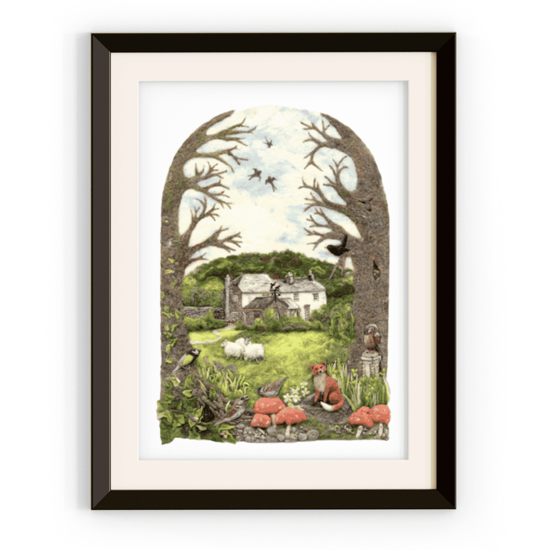 Connemara Sheep & Wool Centre Orch - A3 Print