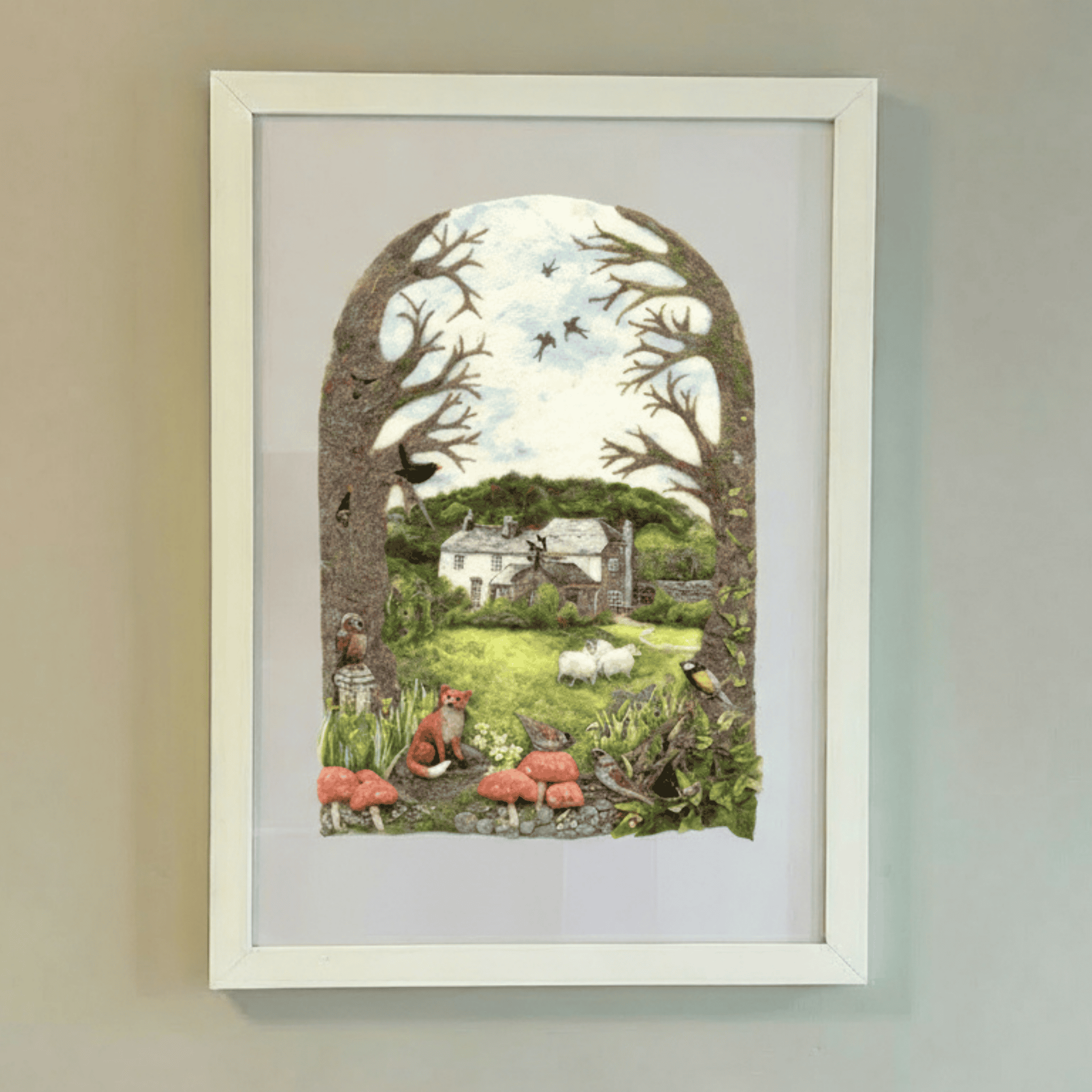 Connemara Sheep & Wool Centre Orch - A3 Print