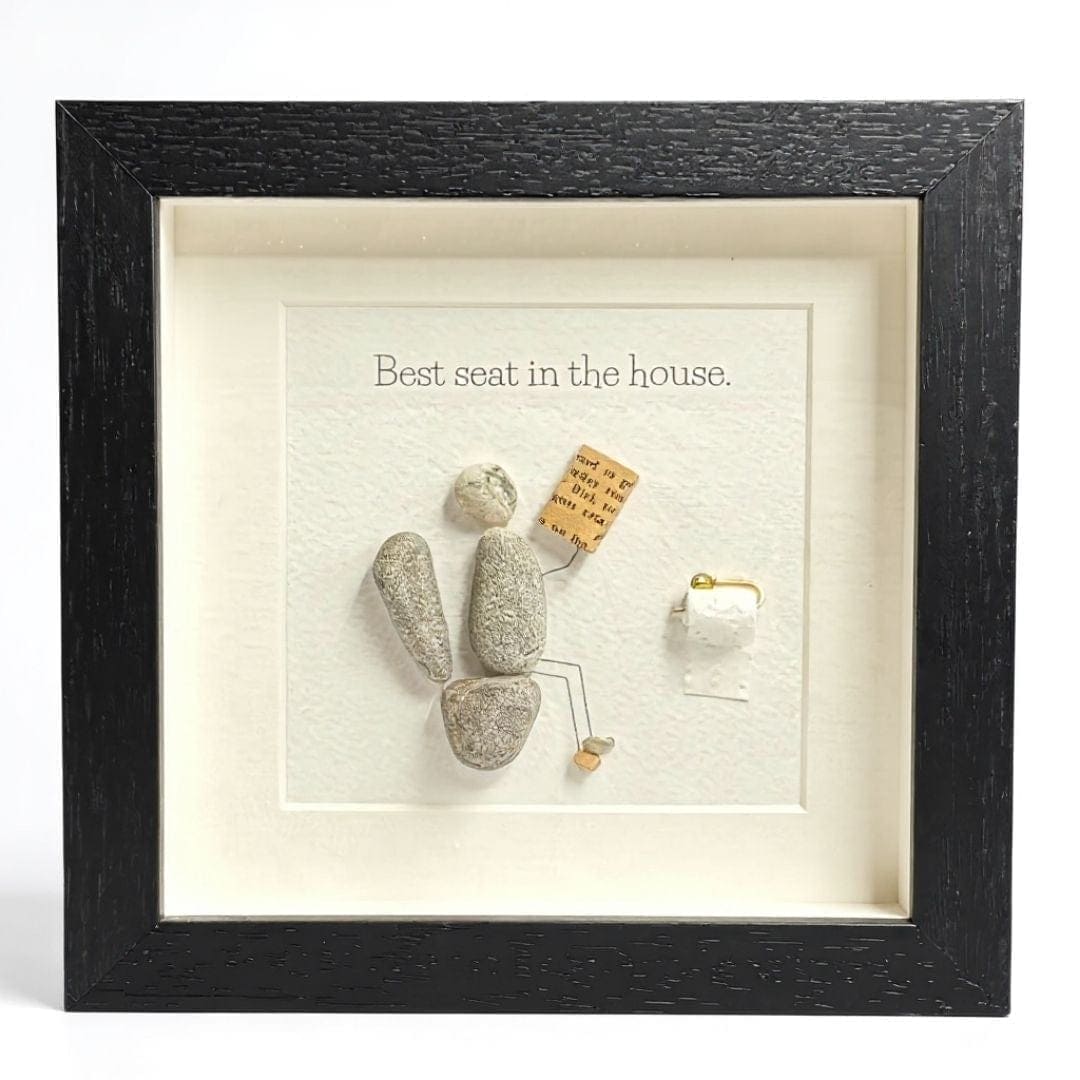 Connemara Sheep & Wool Centre Púróga Pebble Art - Best Seat in the House Black