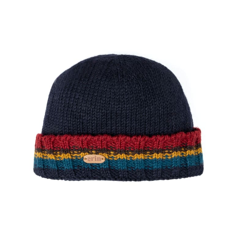 Erin Knitwear Rib Pullon Hat with Turnup - Charcoal