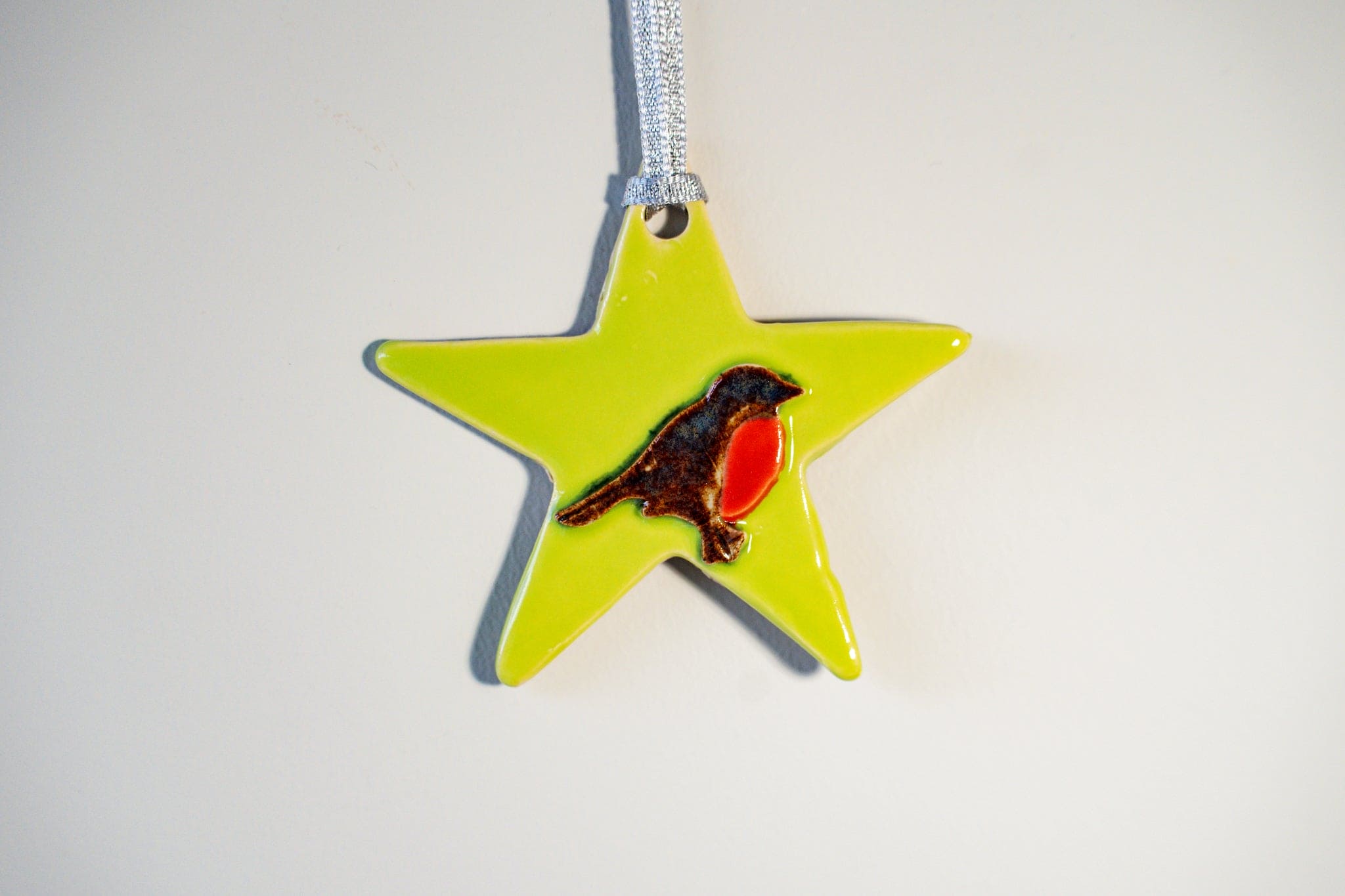 Yewfort Crafts Robin Star Decoration - Green