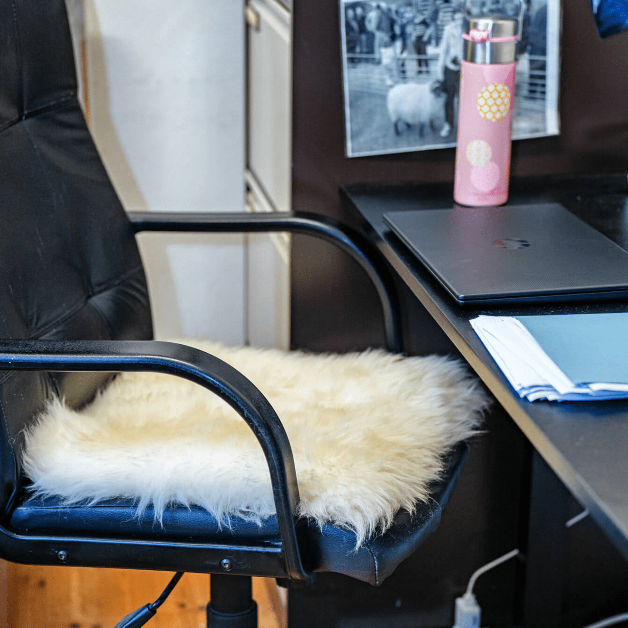 Connemara Sheep & Wool Centre Sheepskin chair pad - The Irish Woolen Workshop