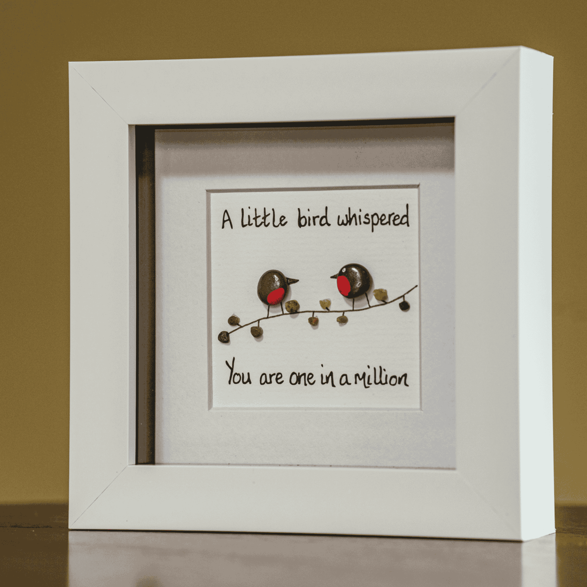 Connemara Sheep & Wool Centre Simply Mourne Pebble Art - A Little Bird Whispered...