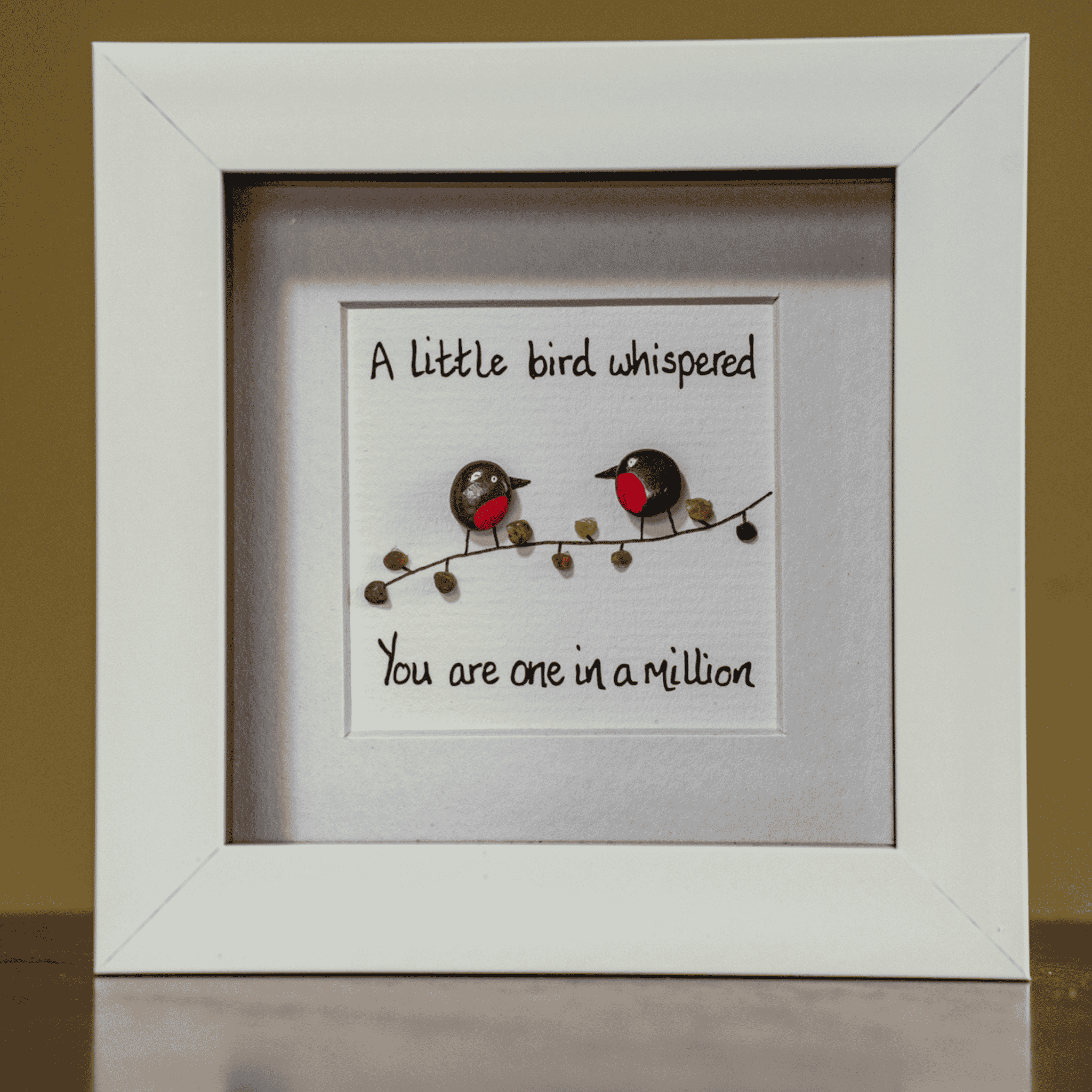 Connemara Sheep & Wool Centre Simply Mourne Pebble Art - A Little Bird Whispered...