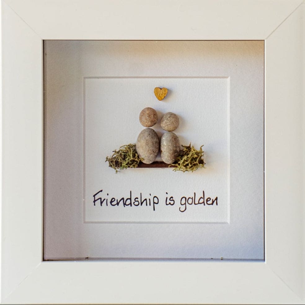 Connemara Sheep & Wool Centre Simply Mourne Pebble Art - Friendship is Golden