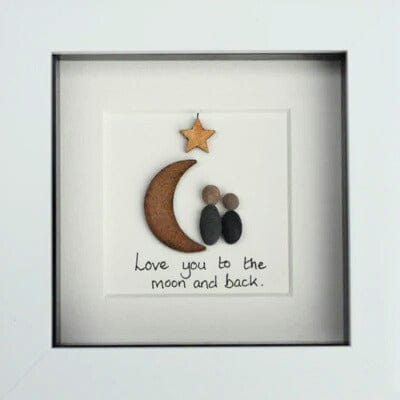 Connemara Sheep & Wool Centre Simply Mourne Pebble Art - Love You To The Moon and Back