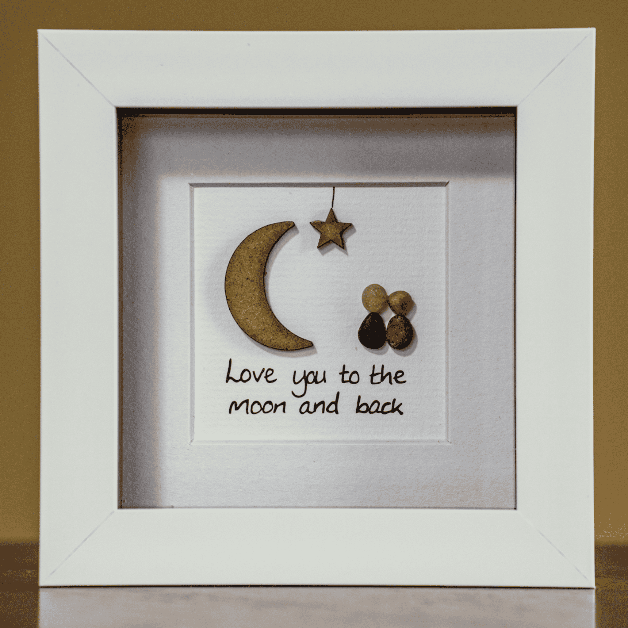 Connemara Sheep & Wool Centre Simply Mourne Pebble Art - Love You To The Moon and Back