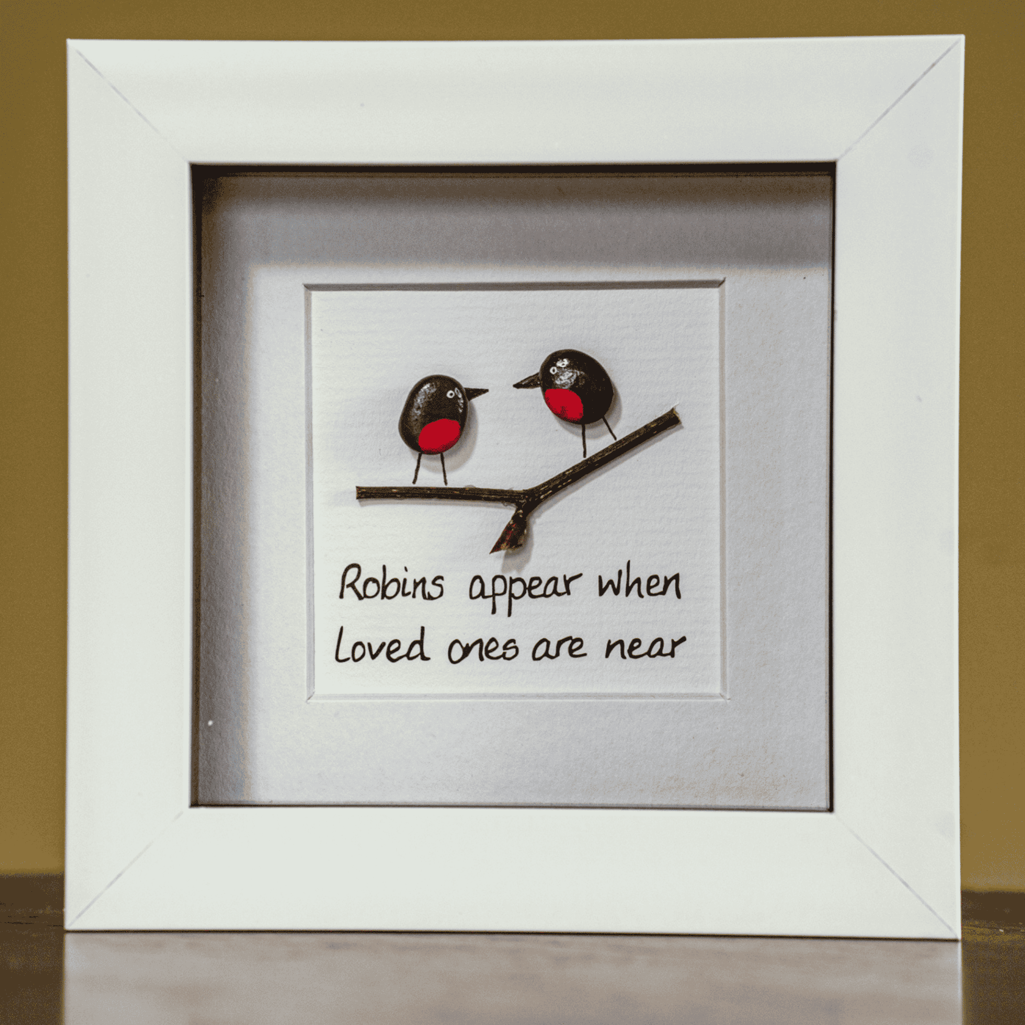 Connemara Sheep & Wool Centre Simply Mourne Pebble Art - Robins Appear When Loved Ones Are Near