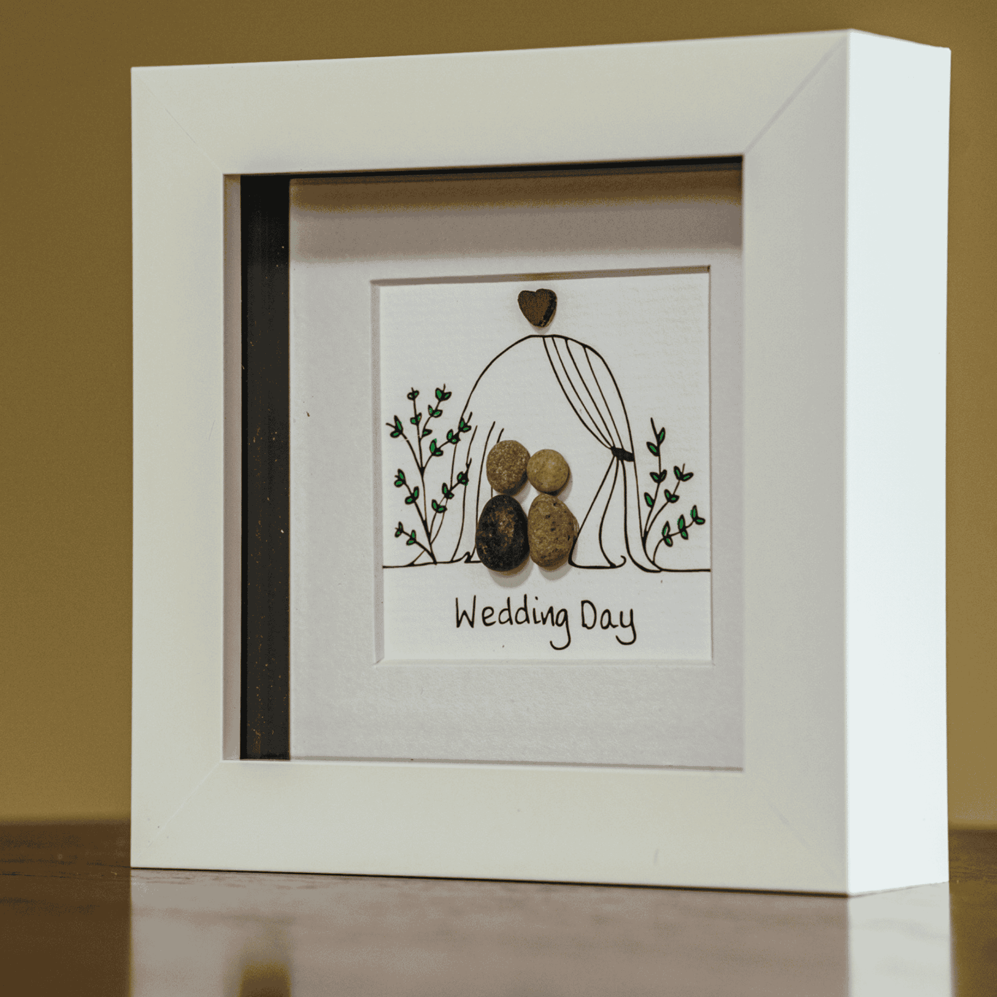 Connemara Sheep & Wool Centre Simply Mourne Pebble Art - Wedding Day