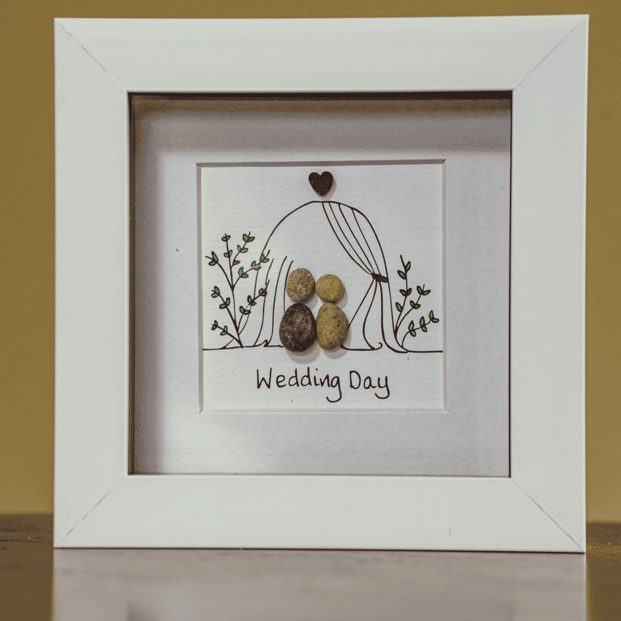 Connemara Sheep & Wool Centre Simply Mourne Pebble Art - Wedding Day