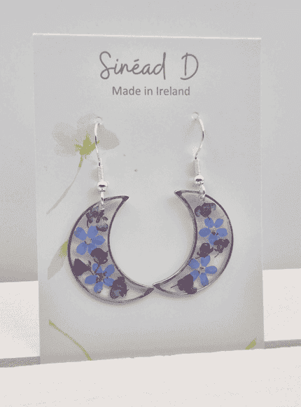Sinead D Sinead D - Forget Me Not Moon Earrings