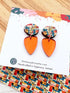 The Messy Brunette The Messy Brunette - Behaus Inspired Mini Drop Earrings Orange
