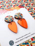 The Messy Brunette The Messy Brunette - Behaus Inspired Mini Drop Earrings Orange