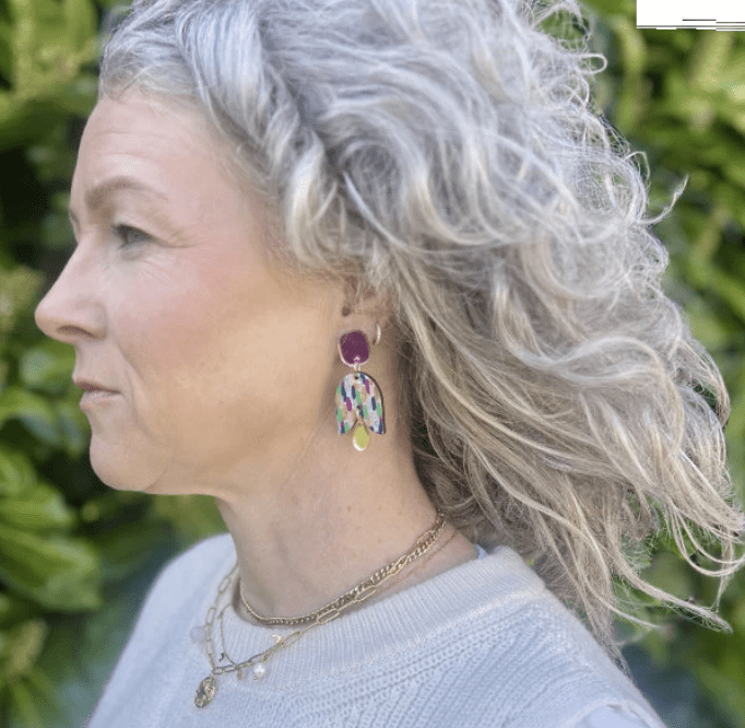 The Messy Brunette The Messy Brunette - Brushstroke Petal Earrings