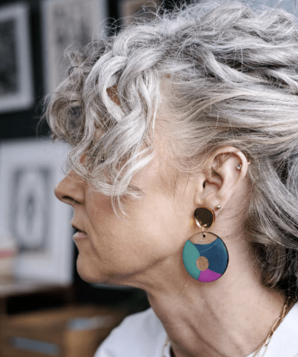 The Messy Brunette The Messy Brunette - Colorful Bubble Earrings in Greens and Pink