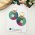 The Messy Brunette The Messy Brunette - Colorful Bubble Earrings in Greens and Pink