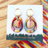 The Messy Brunette The Messy Brunette - Colourful Paint Stripe Earrings