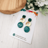 The Messy Brunette The Messy Brunette - Double Drop Earrings in Green
