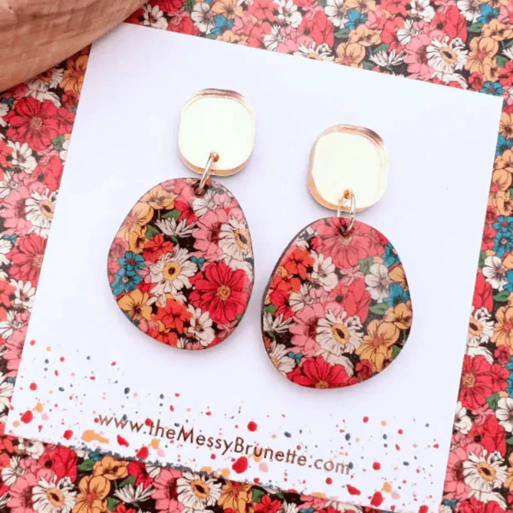 The Messy Brunette The Messy Brunette - Forever Bloom Floral Earrings