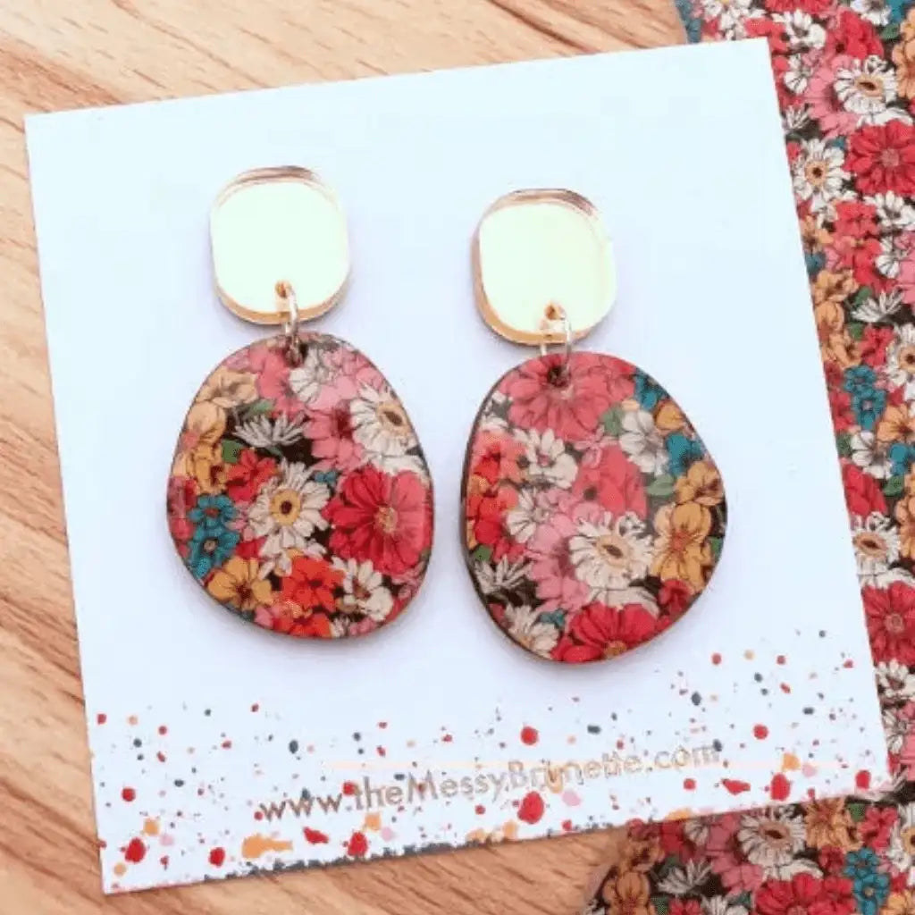 The Messy Brunette The Messy Brunette - Forever Bloom Floral Earrings