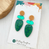 The Messy Brunette The Messy Brunette - Green Floral Earrings