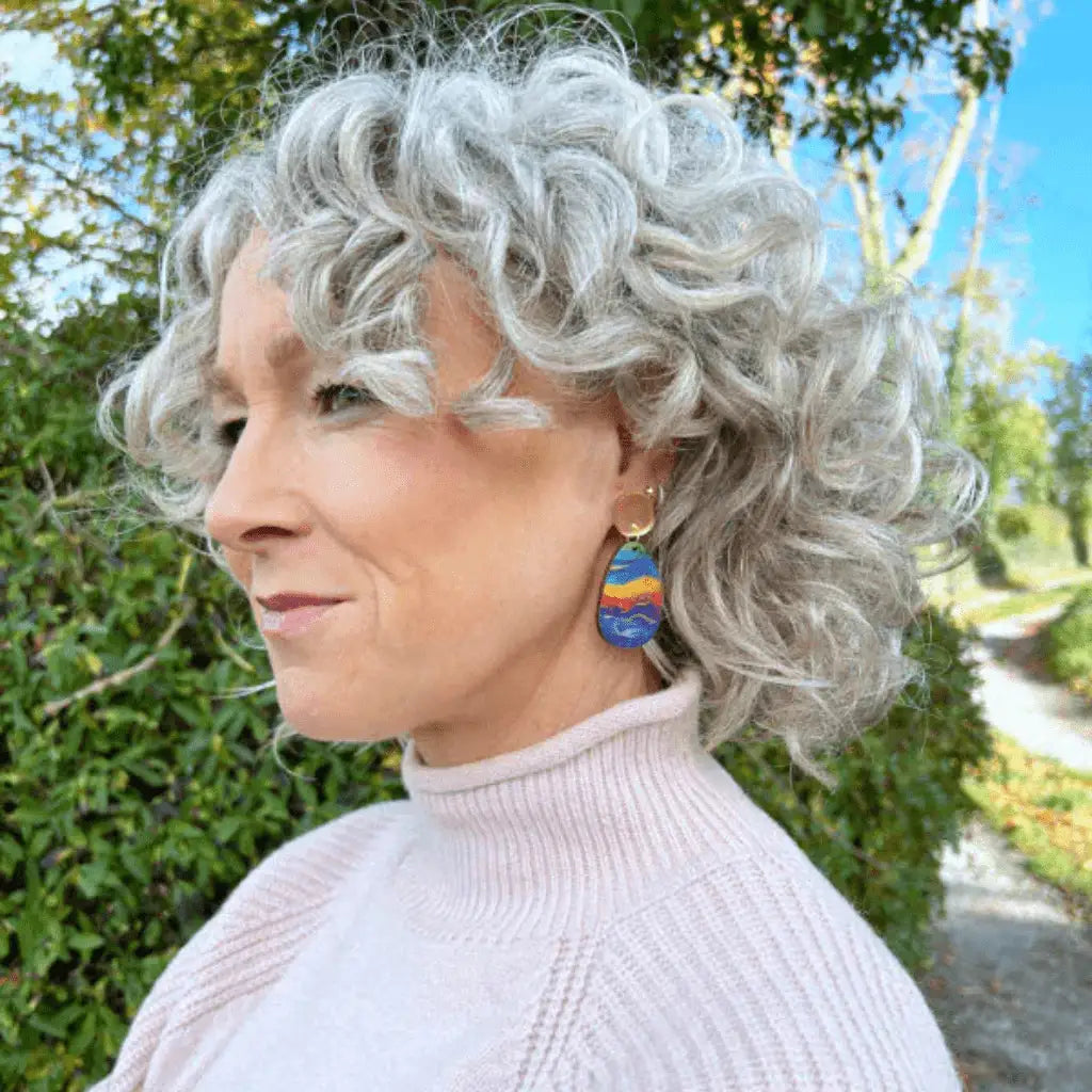 The Messy Brunette The Messy Brunette - Ink Wave Earrings