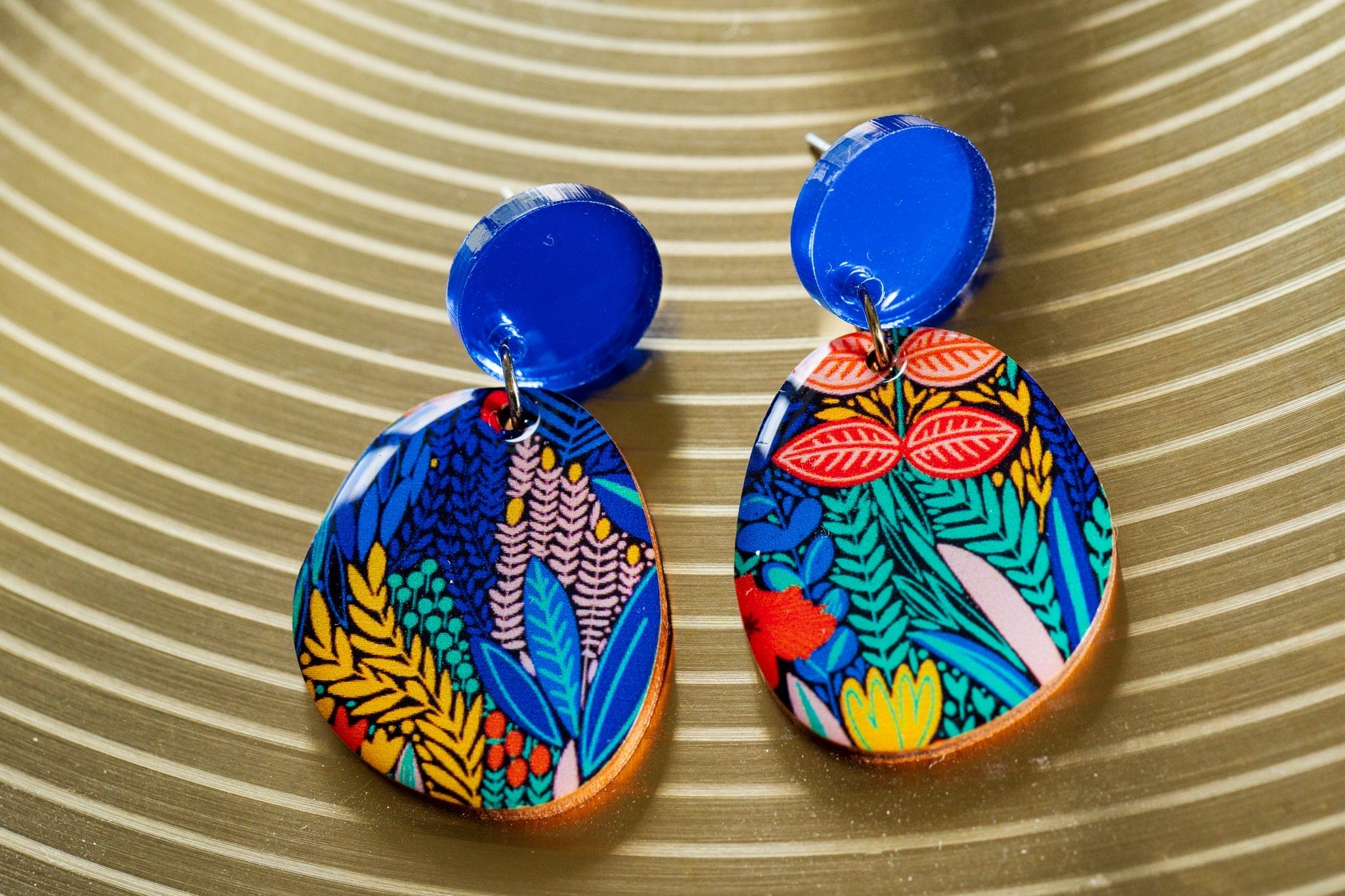 The Messy Brunette The Messy Brunette - Multi Coloured Floral Earrings