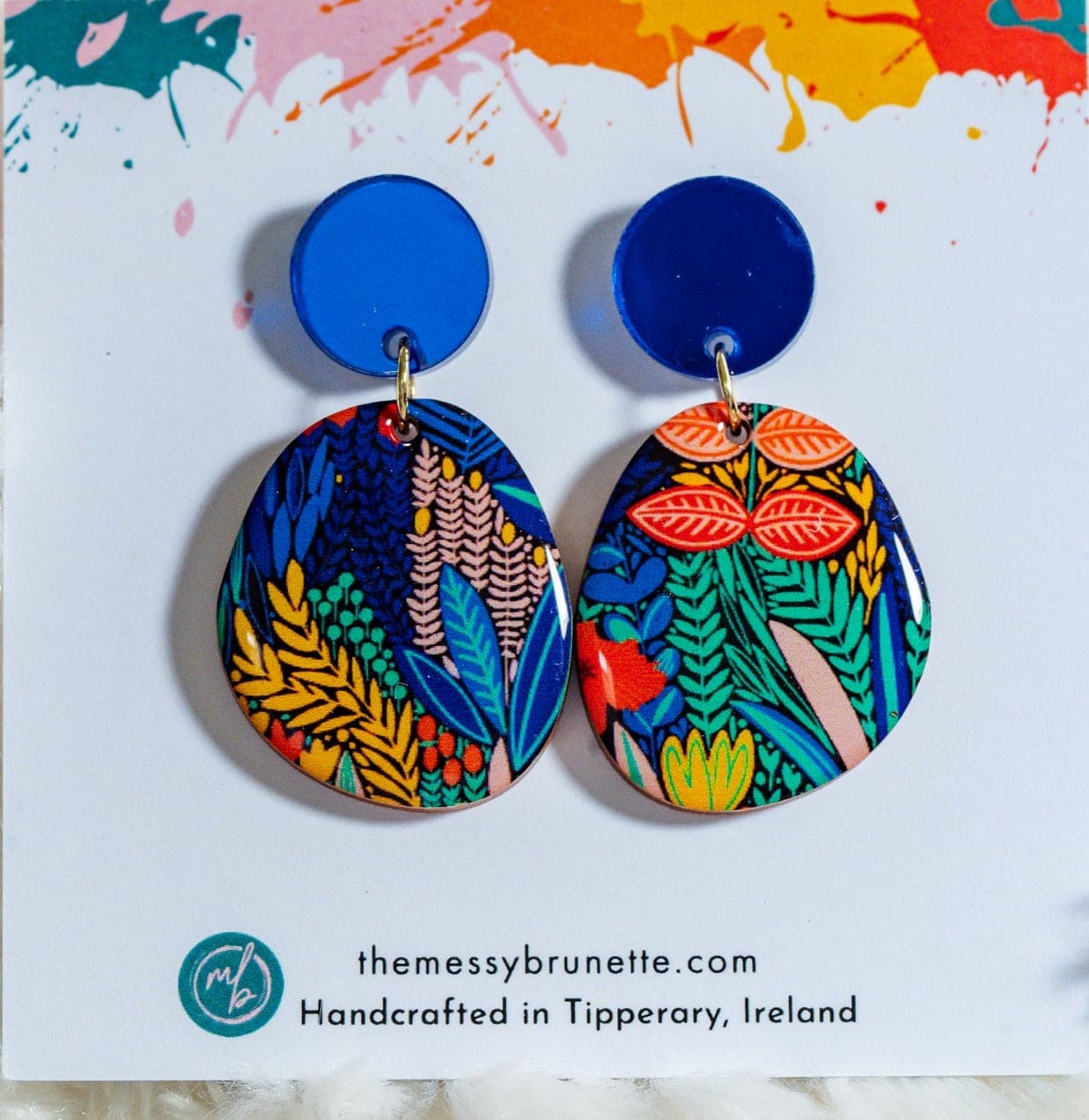 The Messy Brunette The Messy Brunette - Multi Coloured Floral Earrings