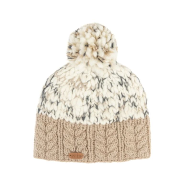 Erin Knitwear Uneven Wool Bobble Ladies Hat - Beige