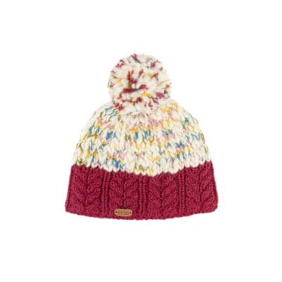 Erin Knitwear Uneven Wool Bobble Ladies Hat - Burnt Red