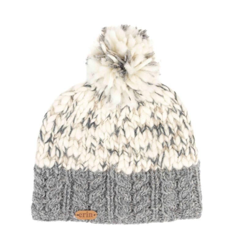 Erin Knitwear Uneven Wool Bobble Ladies Hat - Grey