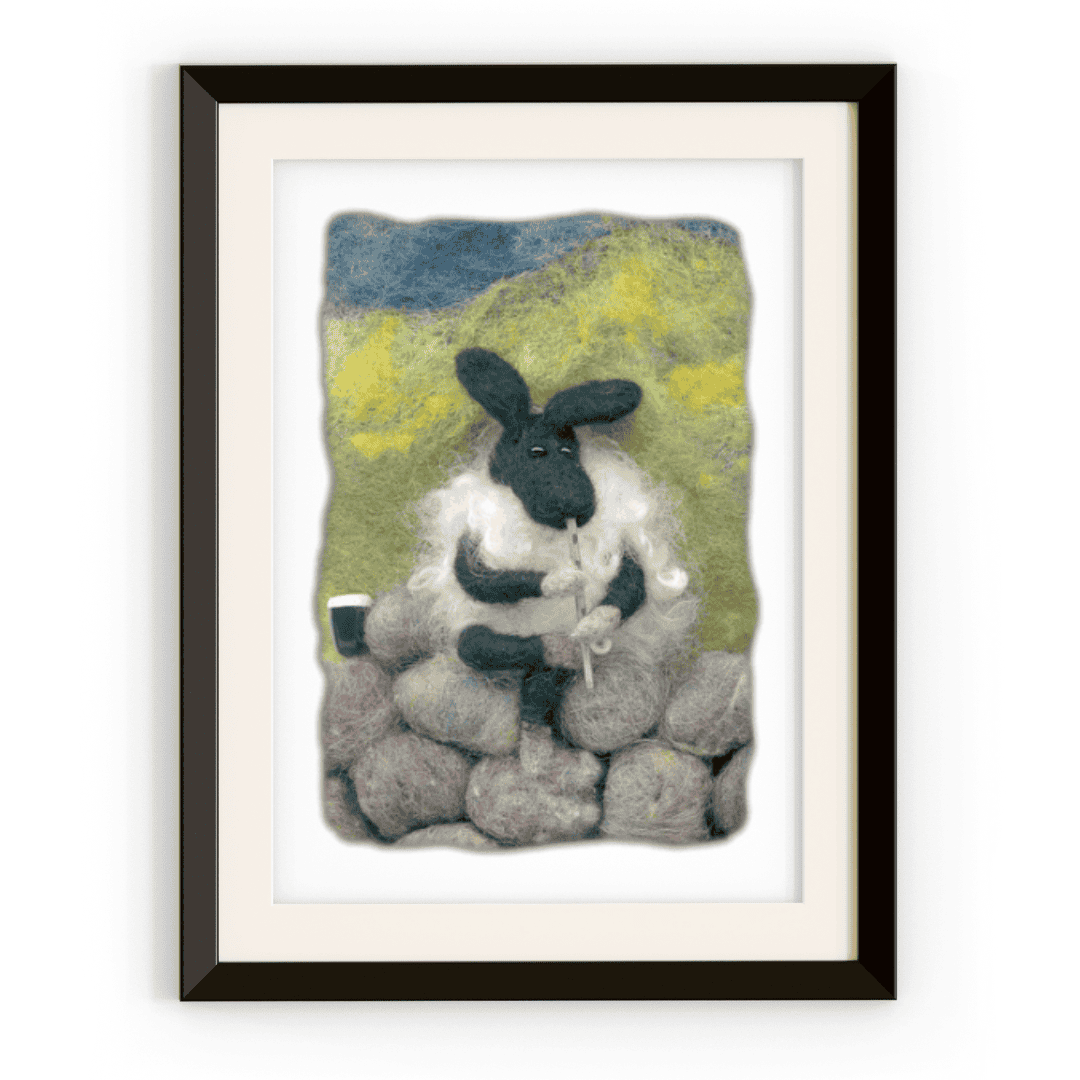 Connemara Sheep & Wool Centre Whistling Sheep - A3 Print