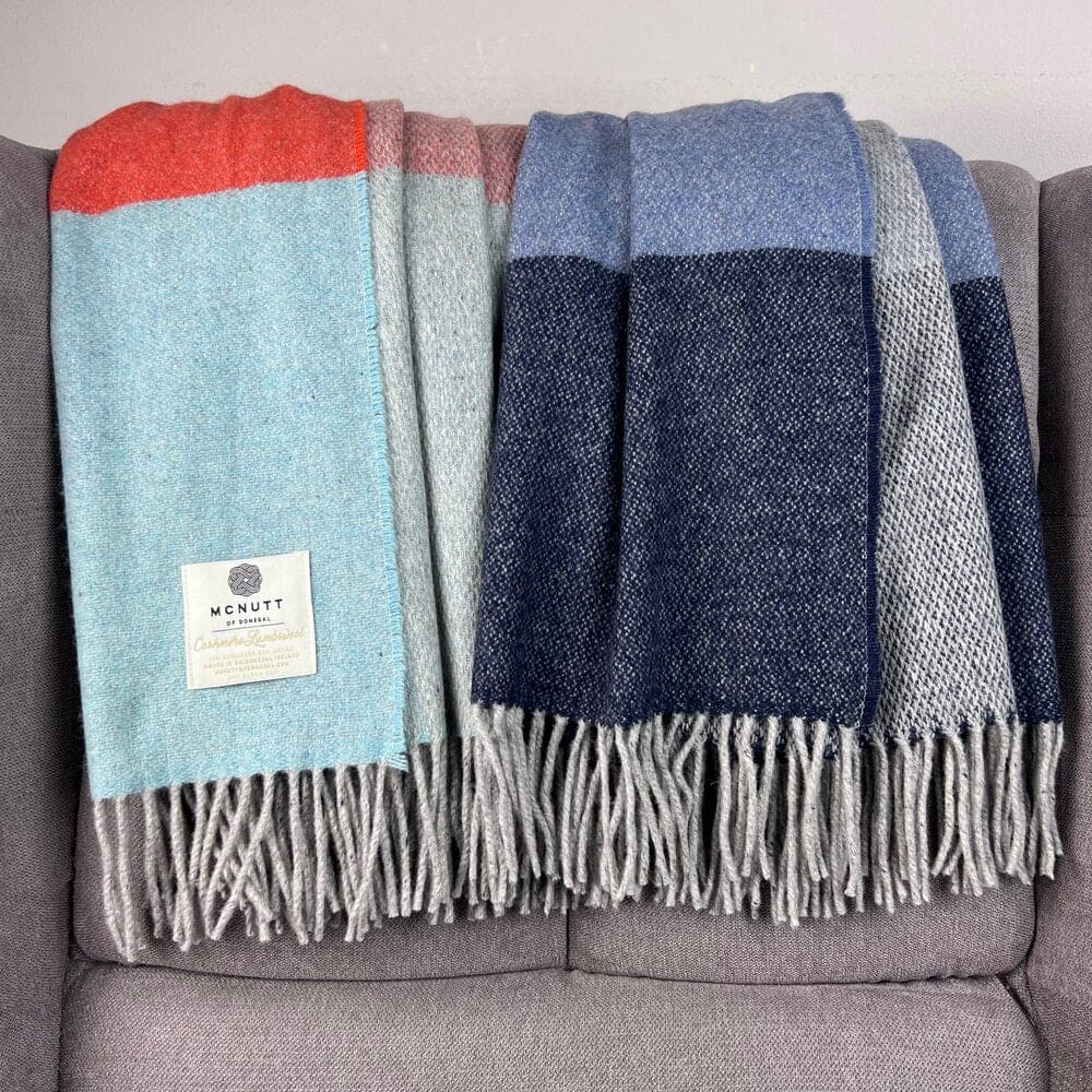 McNutt Wool Cashmere Throw - Ocean Sunset