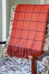 McNutt Wool Cashmere Throw - Paprika Windowpane