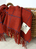 McNutt Wool Cashmere Throw - Paprika Windowpane