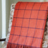 McNutt Wool Cashmere Throw - Paprika Windowpane